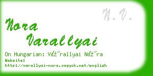 nora varallyai business card